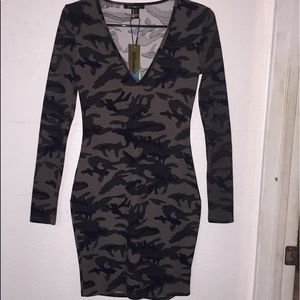 SOLD!! NWT Military printed long sleeve dress